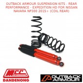 OUTBACK ARMOUR SUSPENSION KITS REAR EXPD HD FITS NISSAN NAVARA NP300 2015+